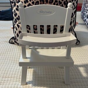 American Girl Bitty Baby White Doll High Chair